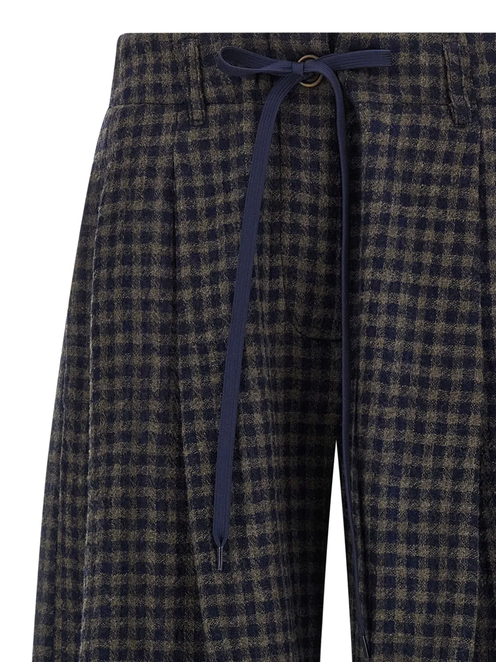 Jejia Antoine Vichy-pattern Drawstring Trousers In Blue