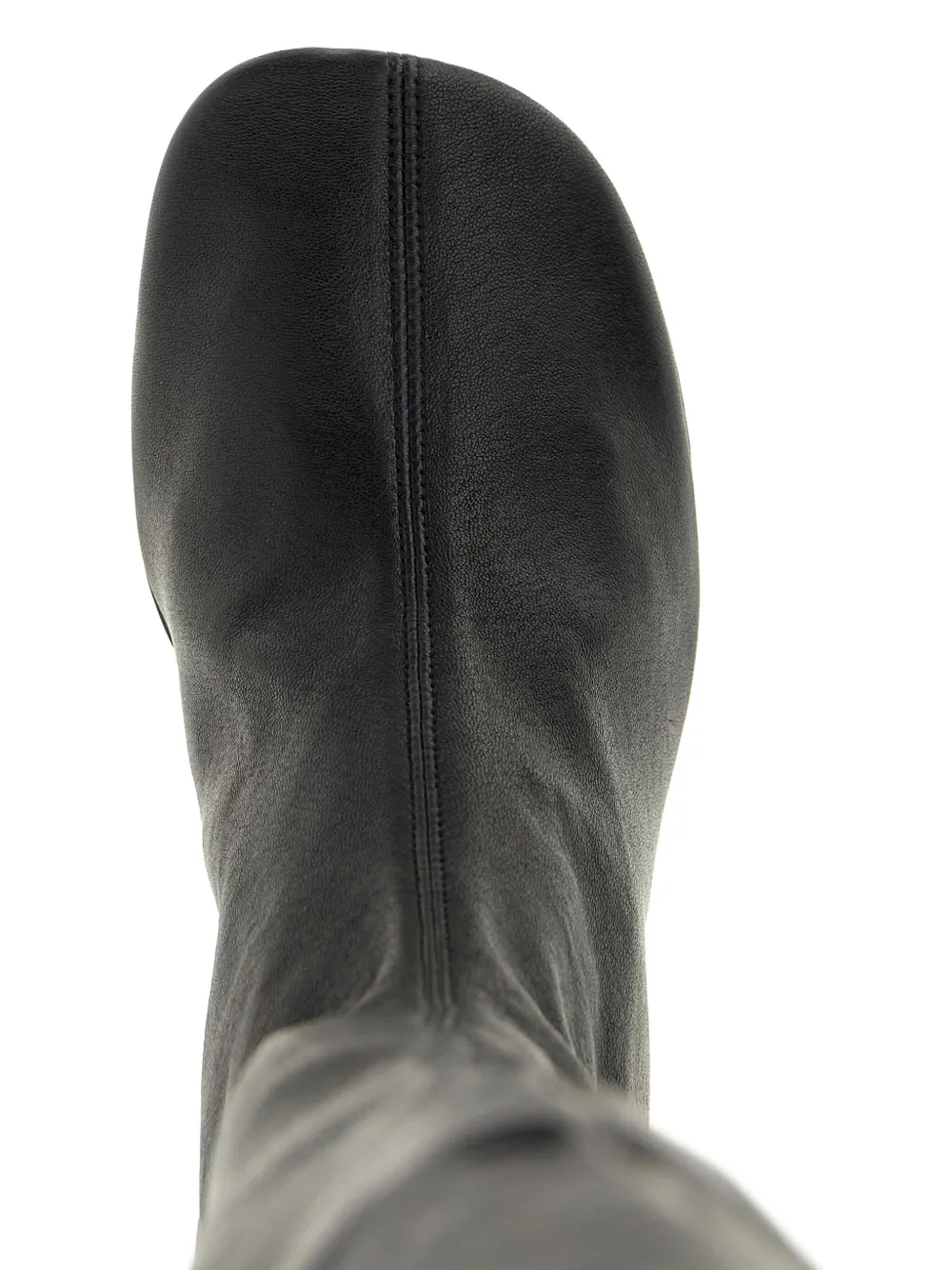 Jil Sander 60mm Leather Round-toe Boots In Black