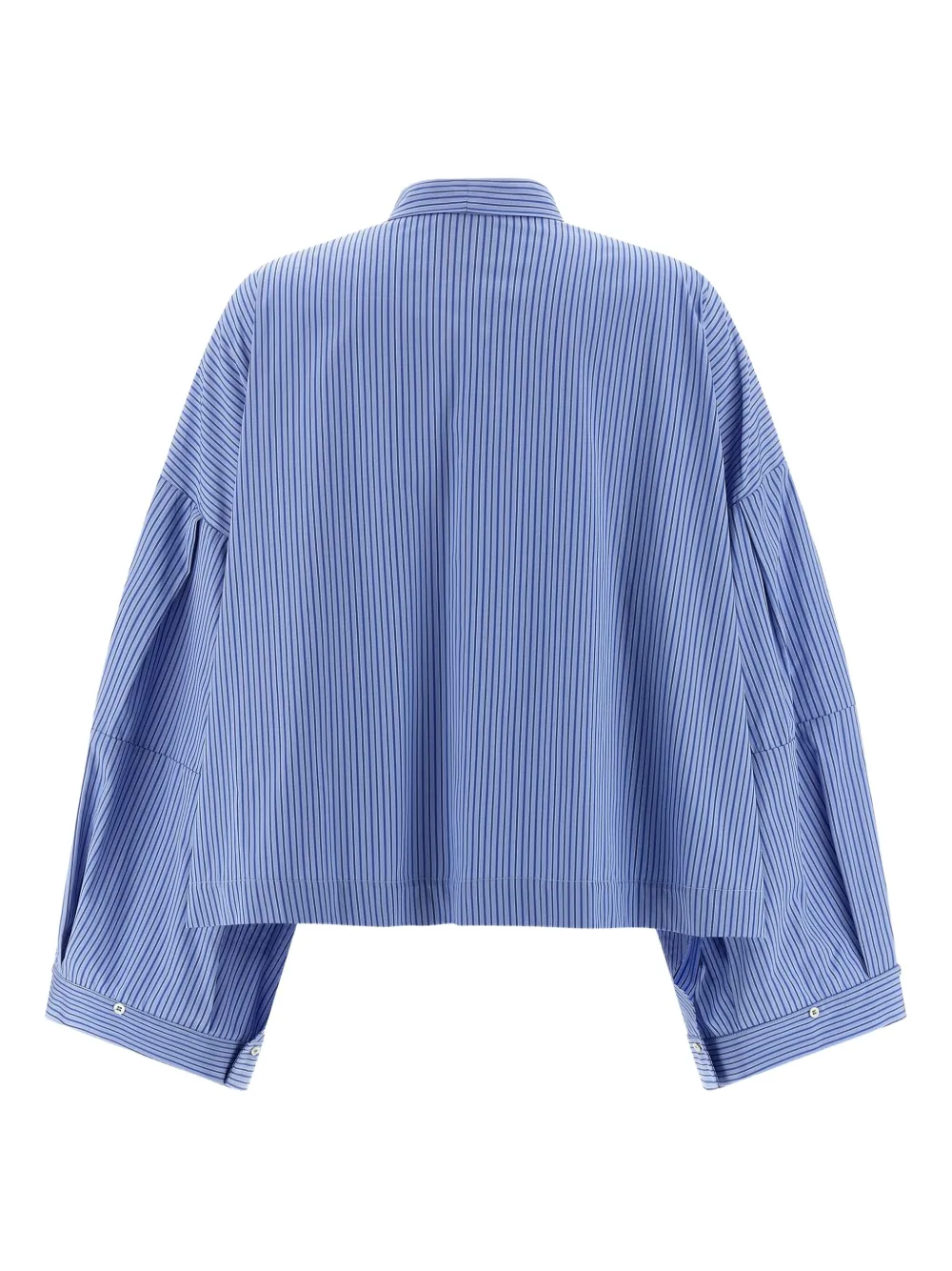 Jejia balloon-sleeve striped shirt - Blauw