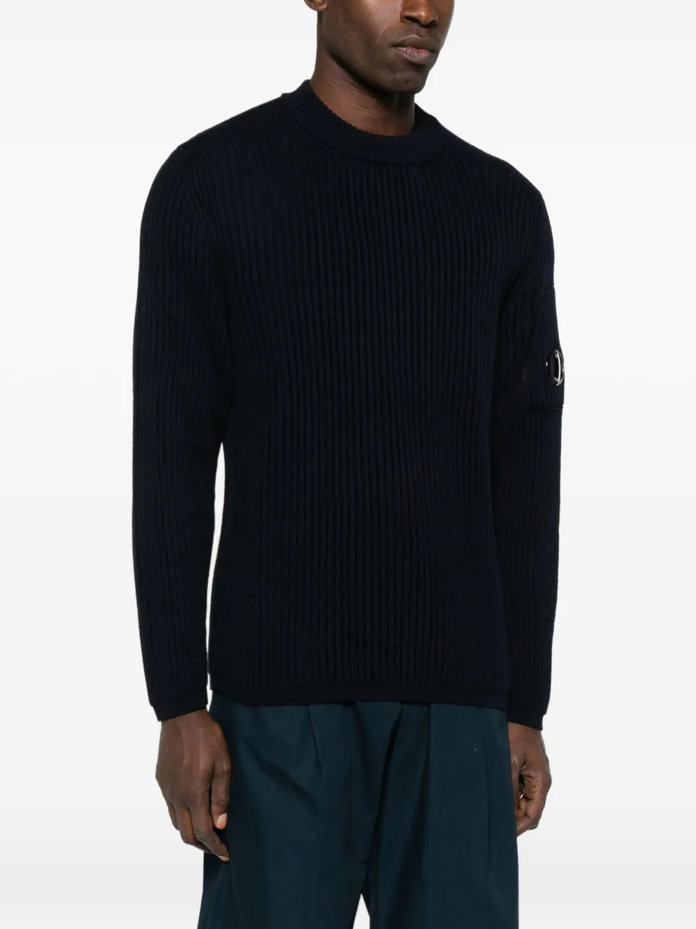 C.P. Company Geribbelde trui Blauw