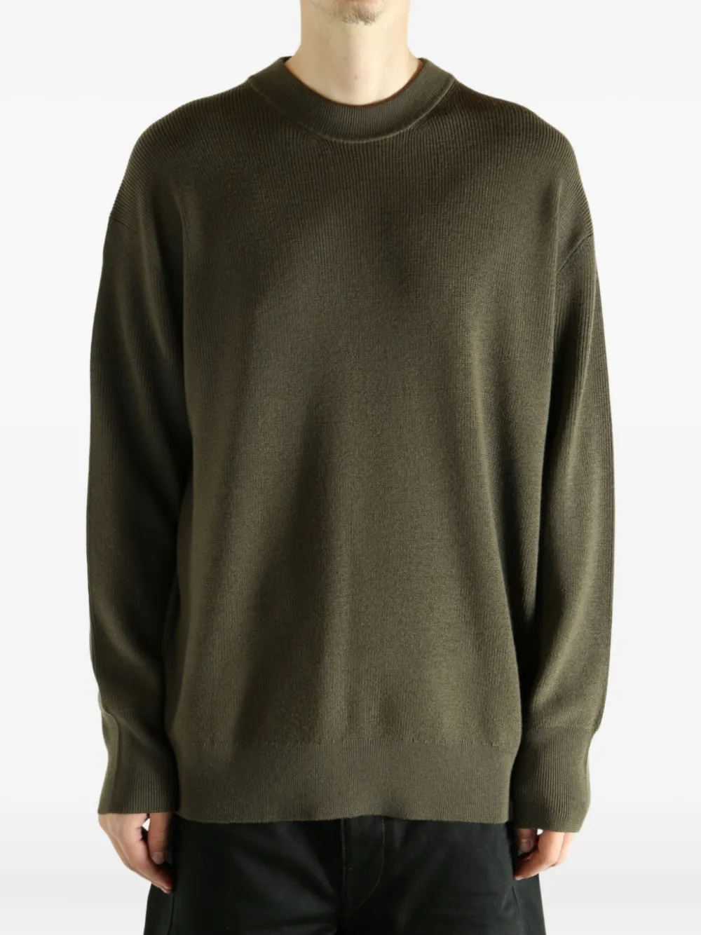Margaret Howell ribbed crew-neck sweater - Groen