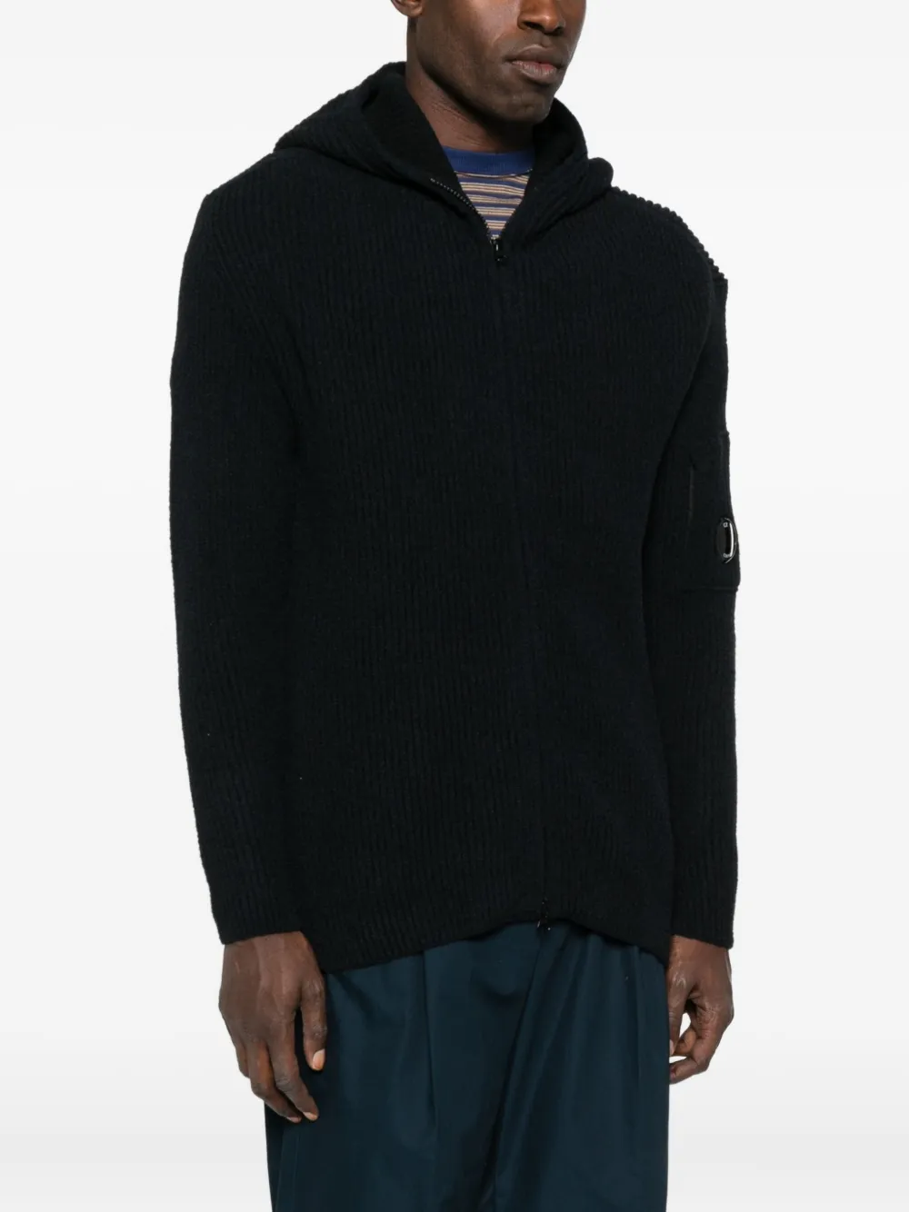 C.P. Company Hoodie met rits Zwart