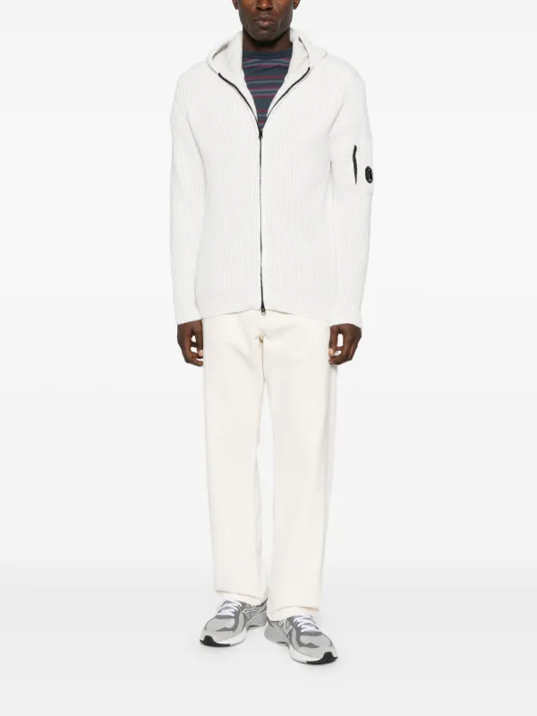 C.P. Company ジップアップ パーカー | ホワイト | FARFETCH JP
