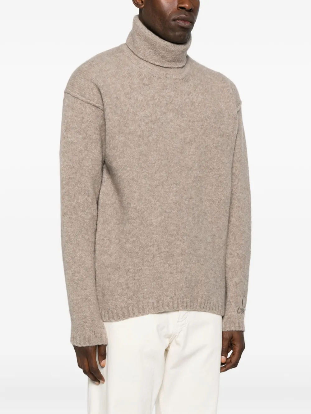 C.P. Company Trui met geborduurd logo Beige