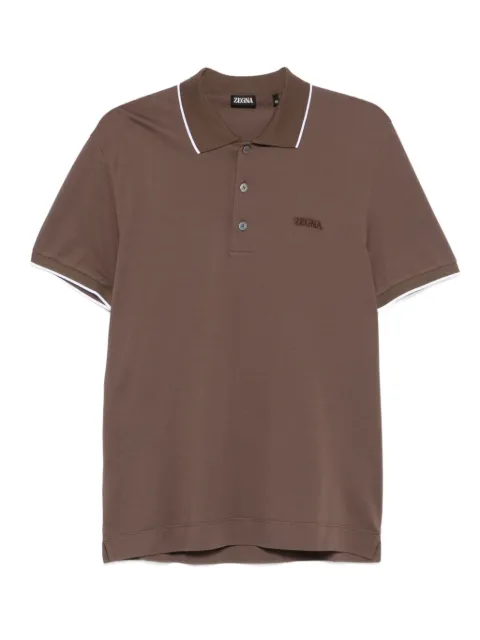 Zegna playera tipo polo con logo bordado