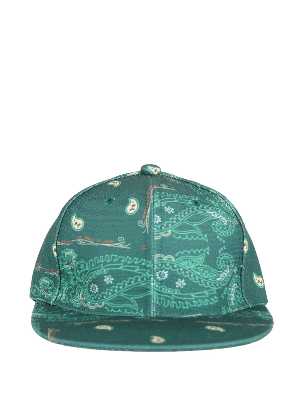THE WORLD IS YOURS paisley-print baseball cap | Green | Image 1