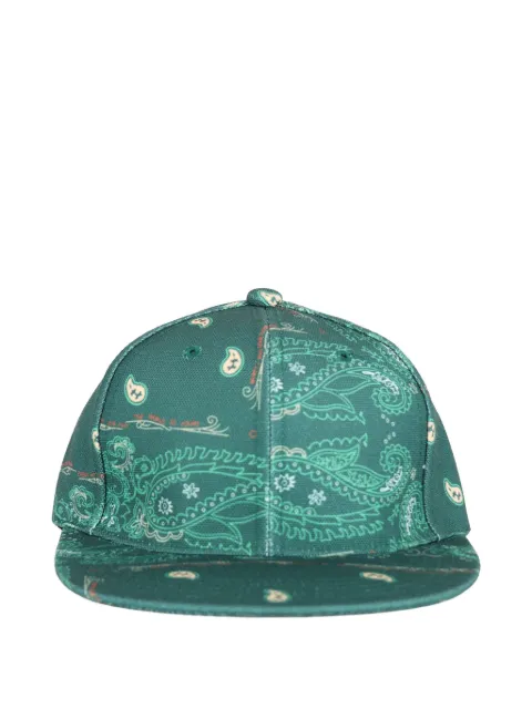 THE WORLD IS YOURS paisley-print baseball cap