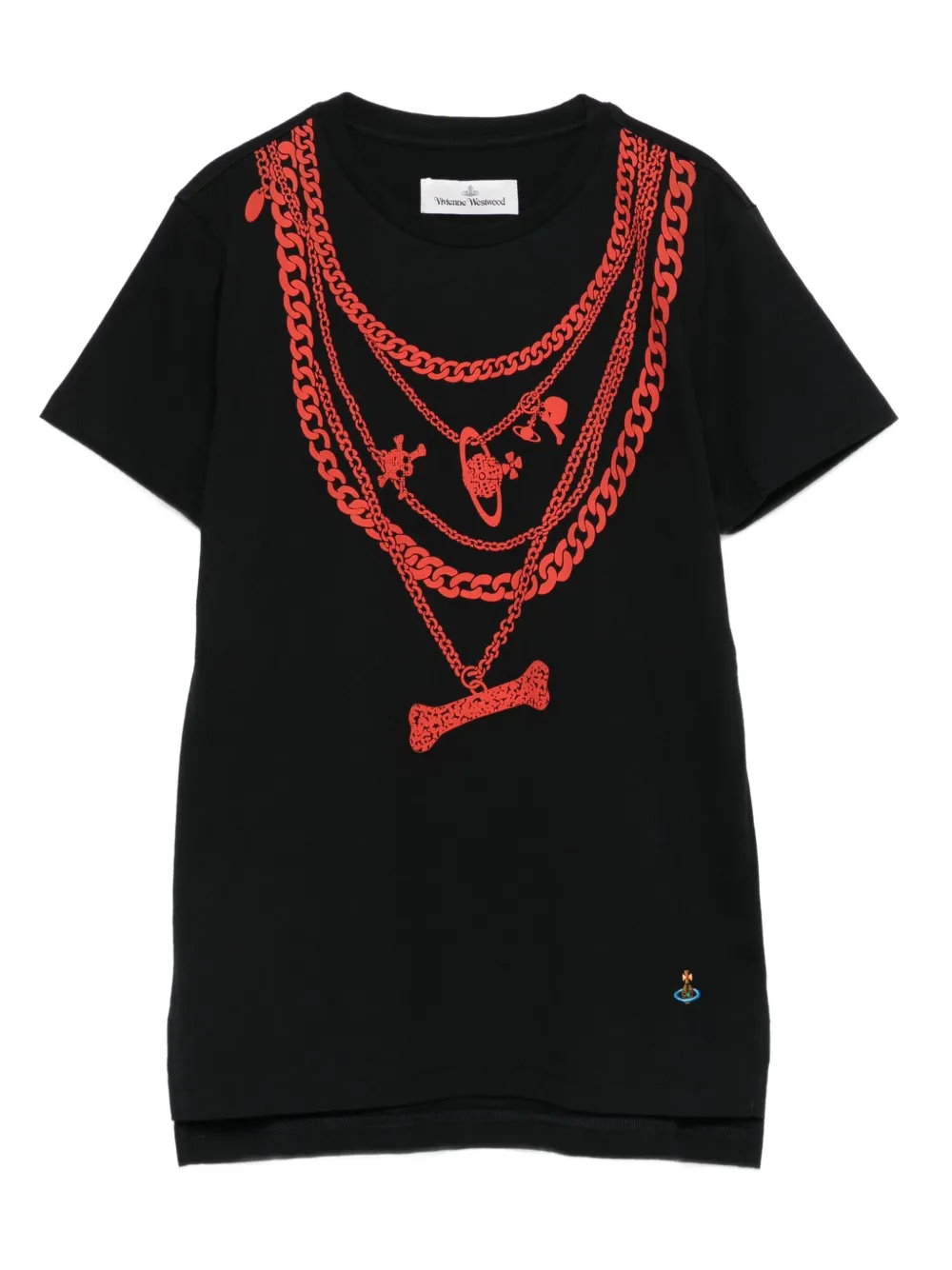Vivienne Westwood Chain-print T-shirt In Black