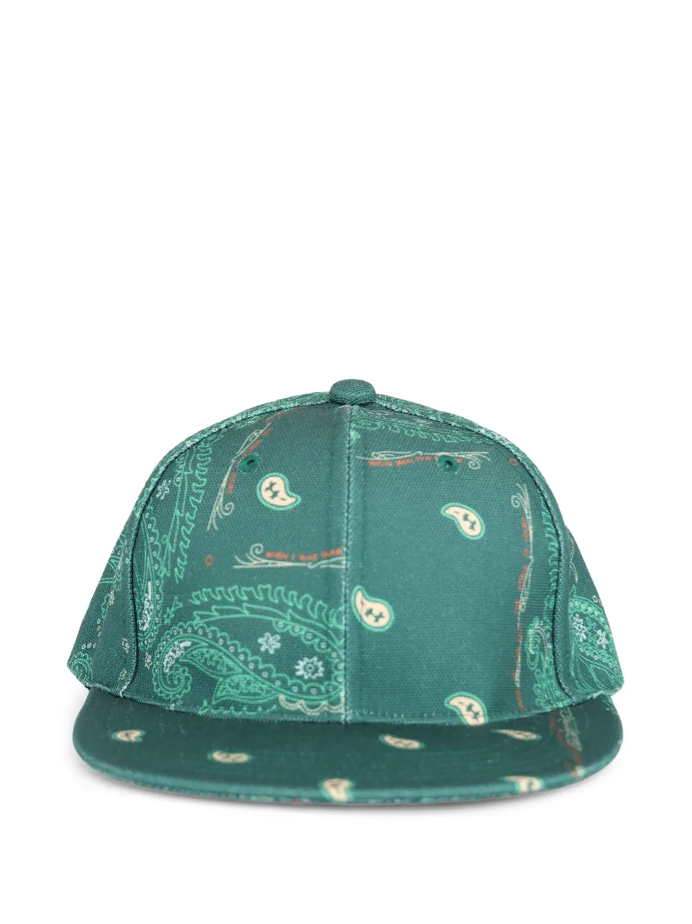 THE WORLD IS YOURS paisley-print baseball cap | Green | Image 1
