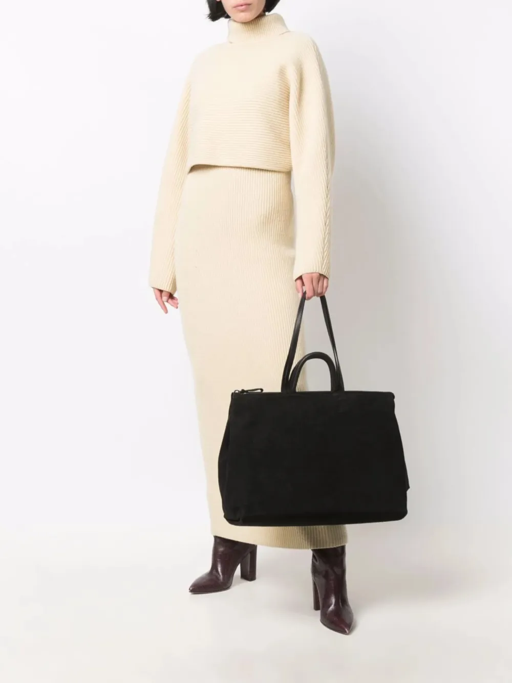 Marsèll Fantasma suède shopper - Zwart
