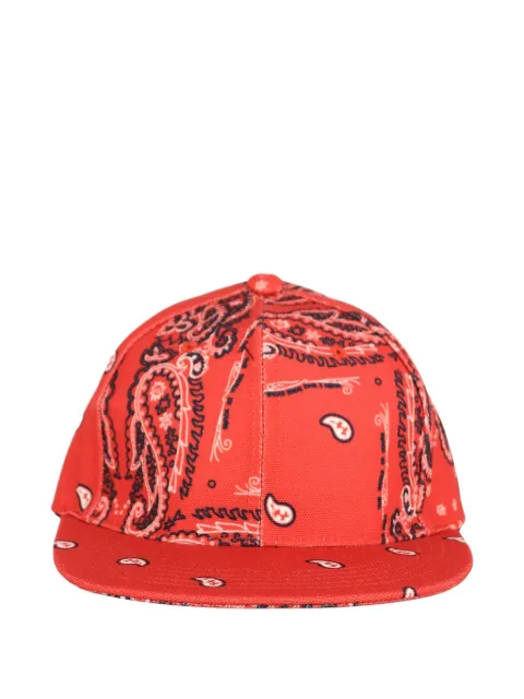 THE WORLD IS YOURS paisley-print baseball cap