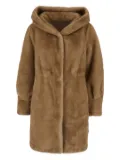 Giovanni Paris hooded faux-fur coat - Brown