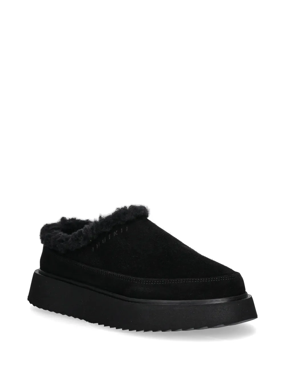 Inuikii Classic Micro slippers met lammy afwerking Zwart