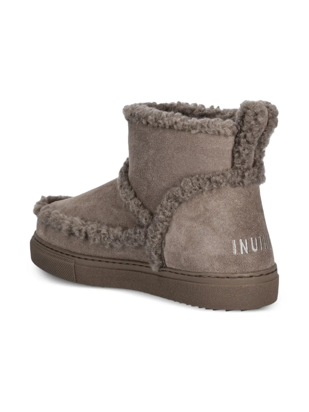  Inuikii Round-toe Fleece-trim Boots - Grey 