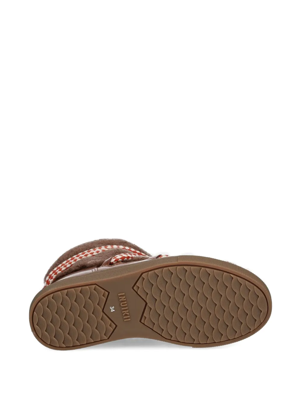 Inuikii Curly laarzen met vlak van bont Bruin