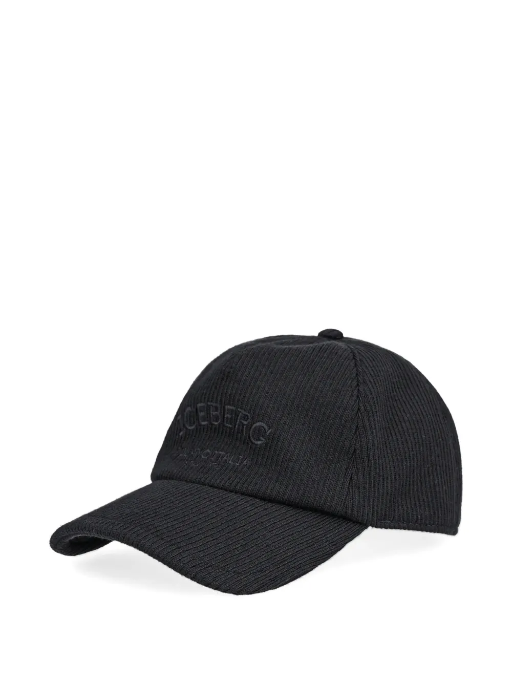 Iceberg ribbed logo baseball cap - Nero