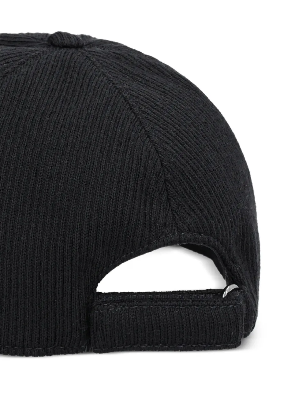 Iceberg ribbed logo baseball cap - Zwart