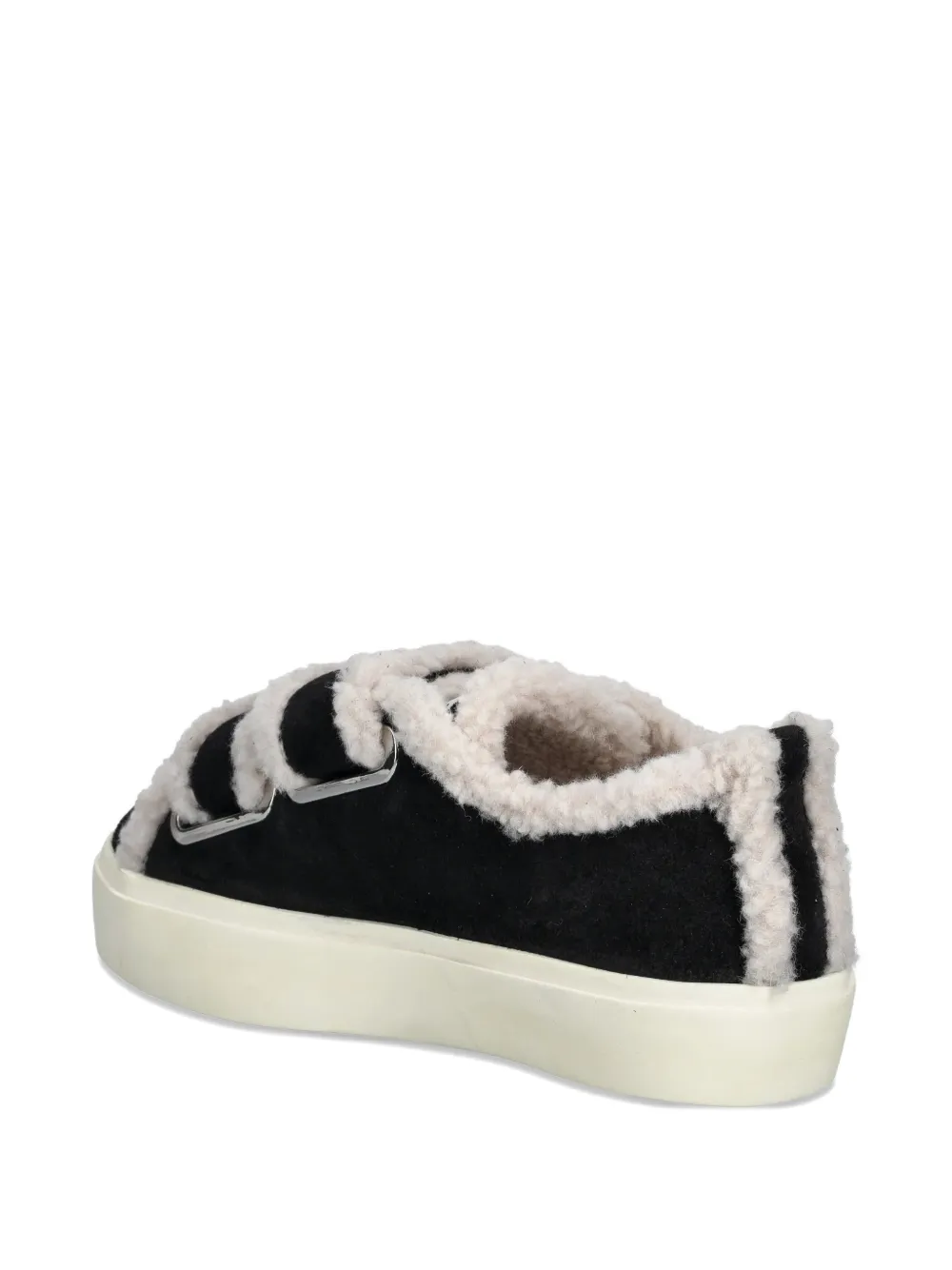 Inuikii shearling-trim sneakers Zwart