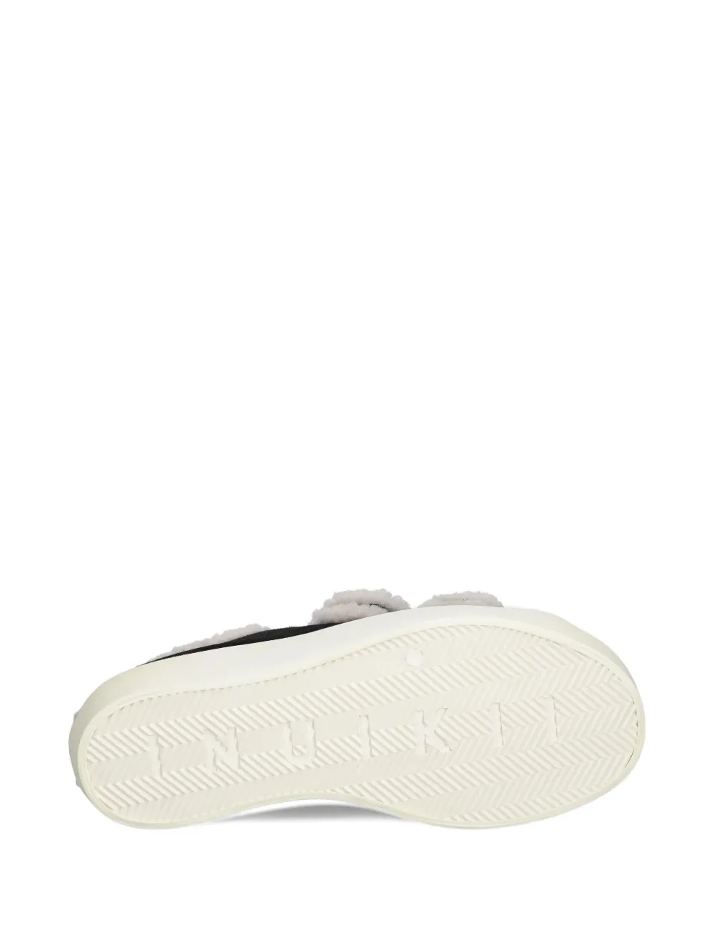 Inuikii shearling-trim sneakers Zwart