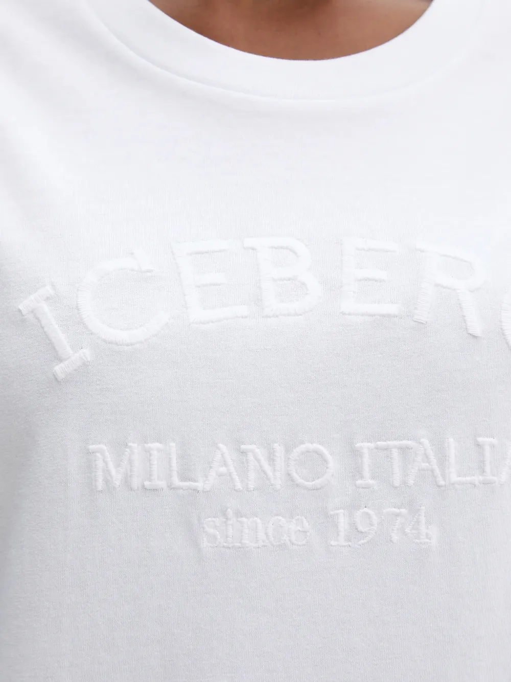 Iceberg T-shirt met geborduurd logo Wit
