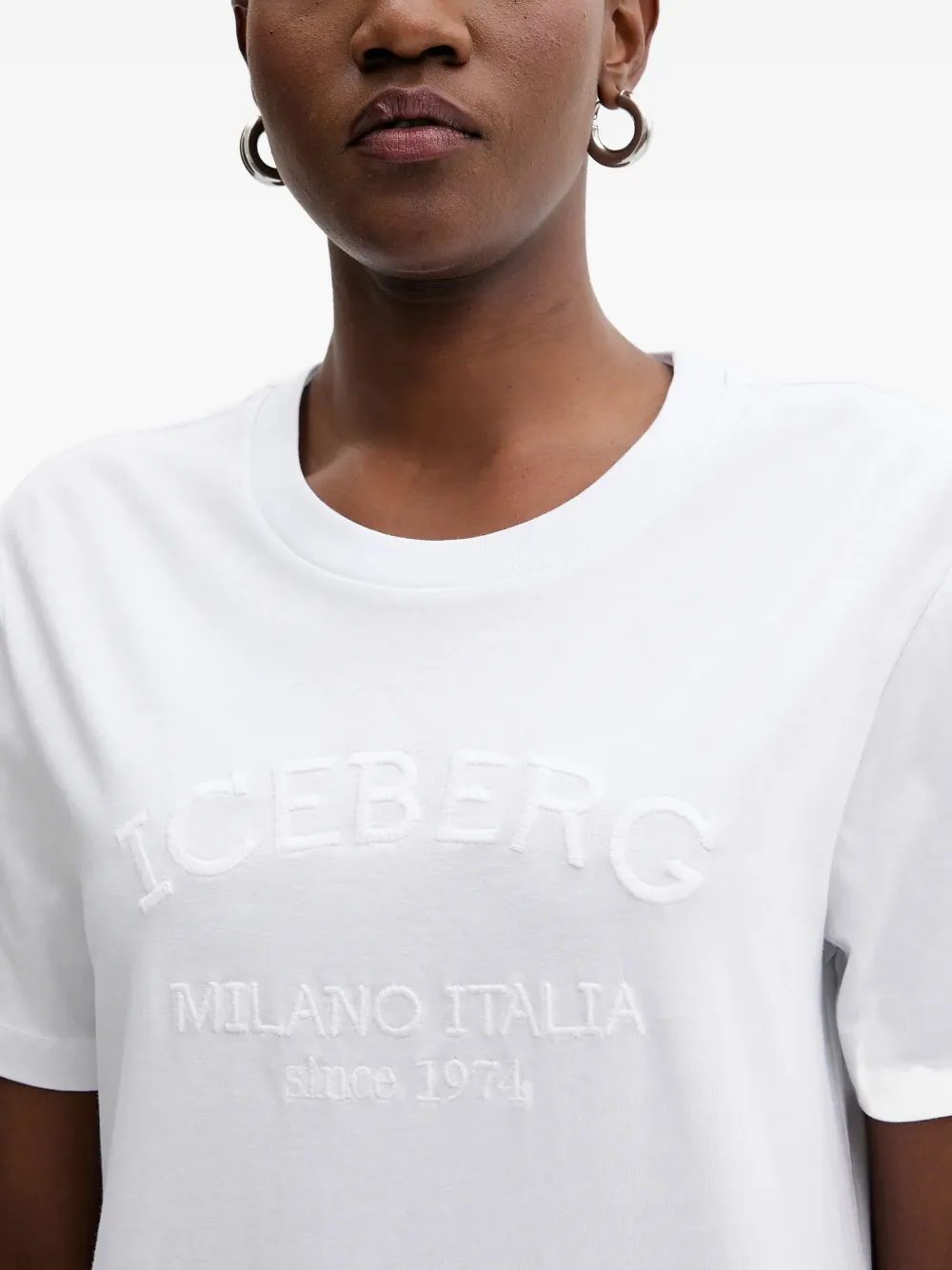 Iceberg T-shirt met geborduurd logo Wit