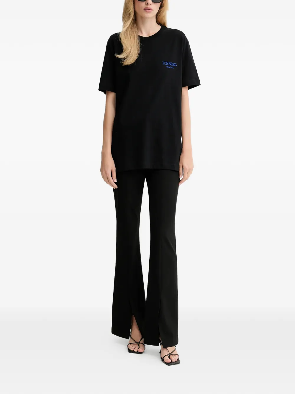 Iceberg T-shirt met geborduurd logo Zwart