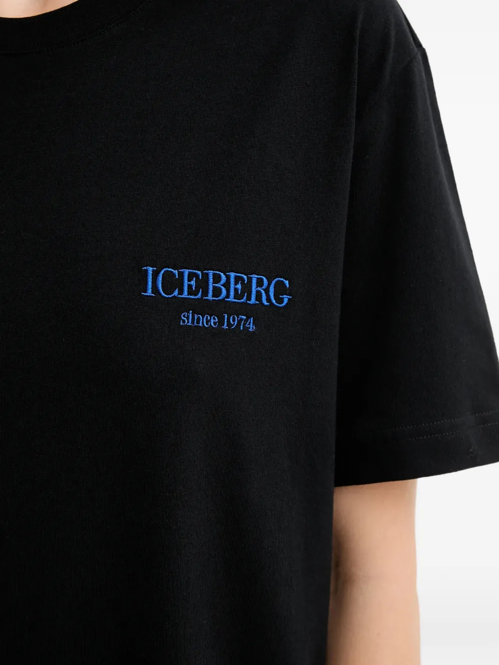 Iceberg T-shirt met geborduurd logo Zwart