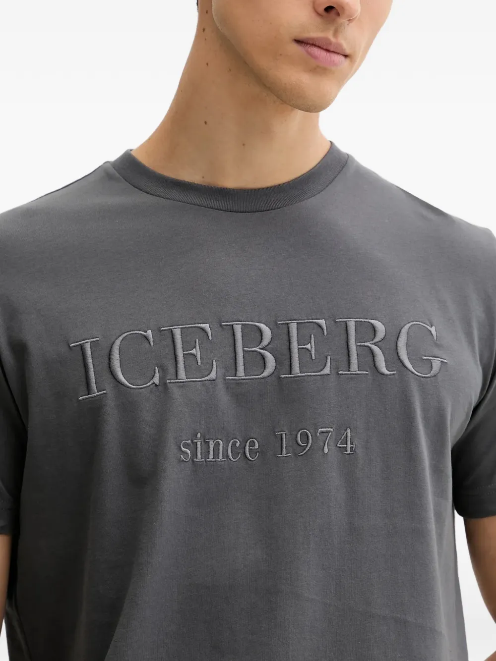 Iceberg T-shirt met borduurwerk Grijs