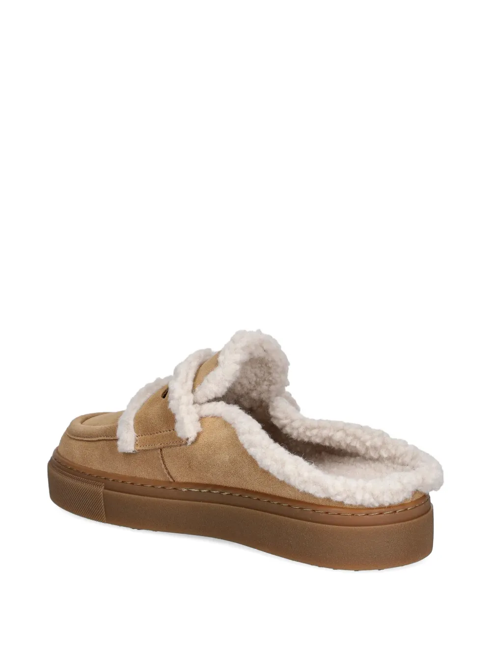 Inuikii Slippers met fleece afwerking Beige