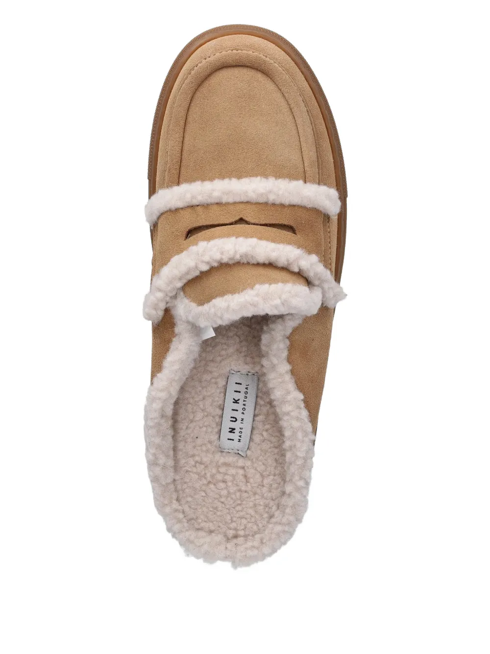 Inuikii Slippers met fleece afwerking Beige