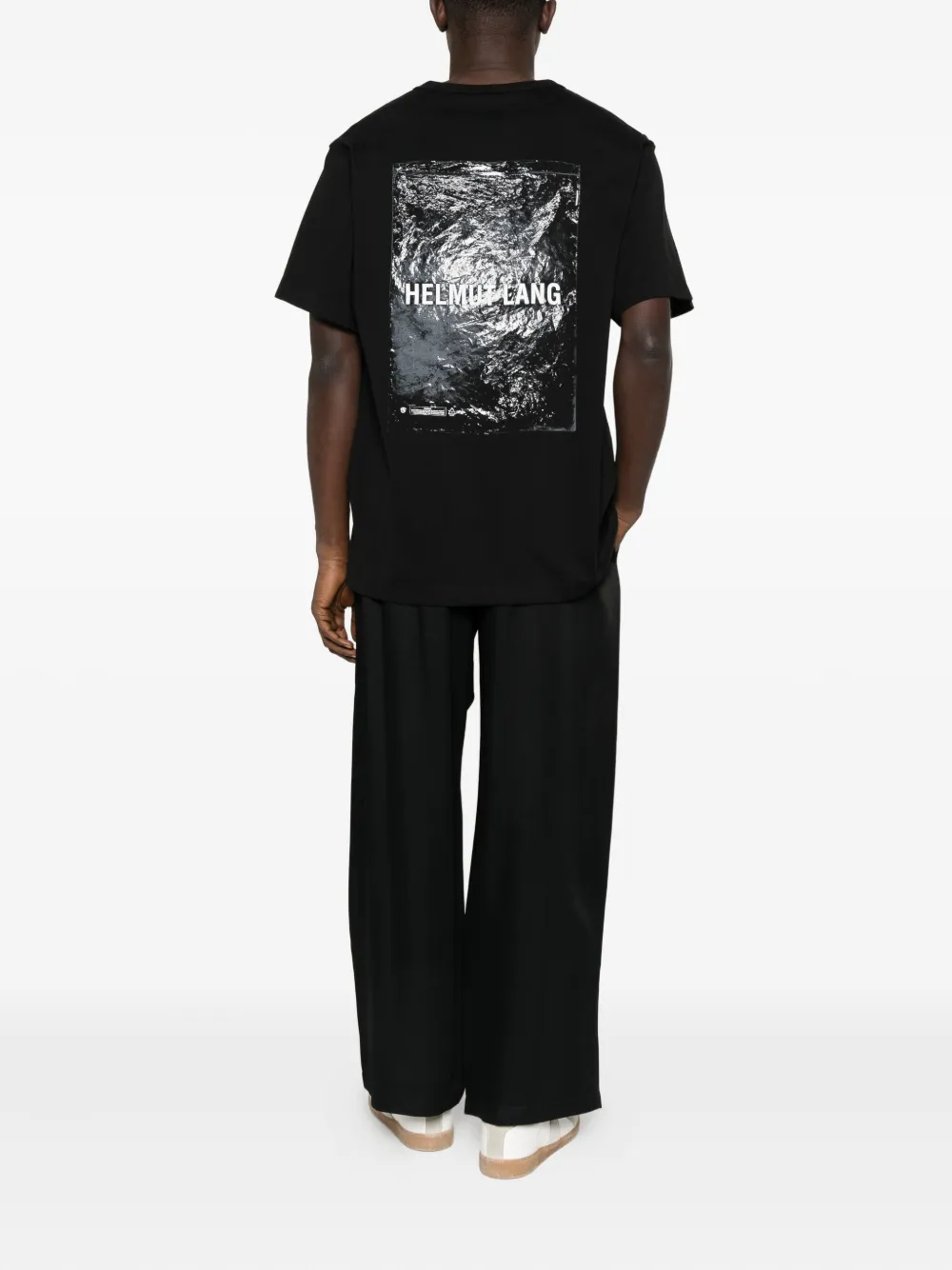 Helmut Lang T-shirt met logoprint - Zwart