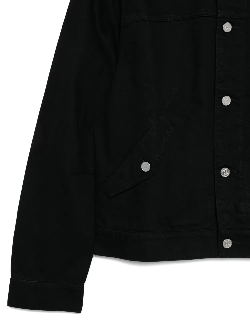 Helmut Lang Button-fastening Flap-pocket Overshirt In Black