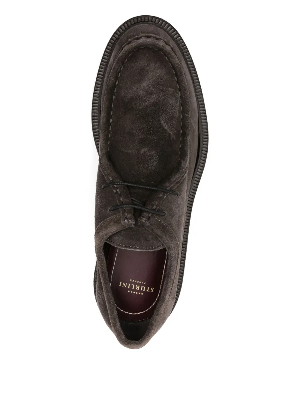 Sturlini Firenze Suede Derby Shoes In Brown