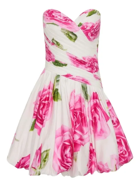 Aje Olea floral strapless mini dress