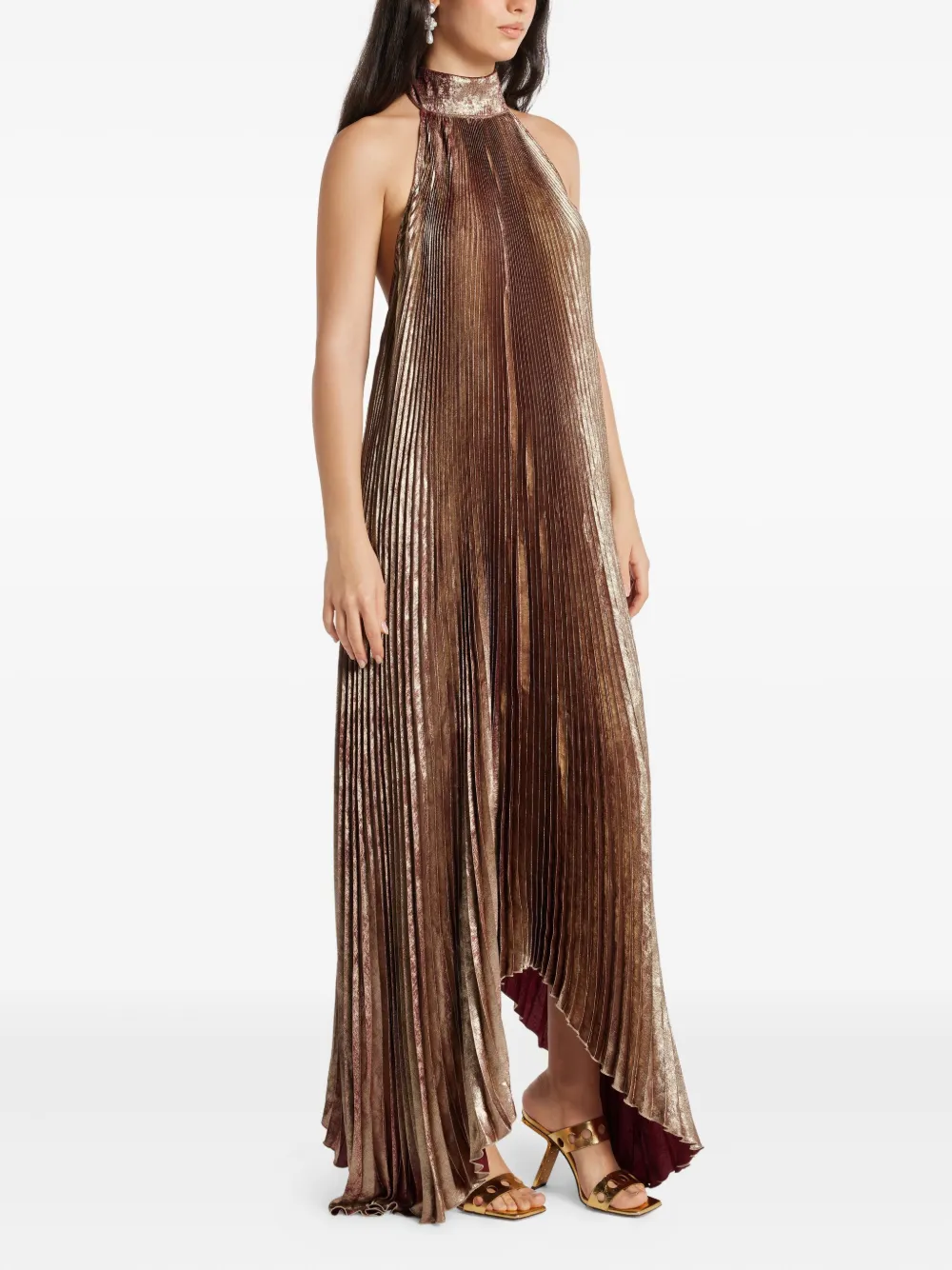 L'IDÉE Olympia plissé halterneck gown | Evening Dresses | Image 2