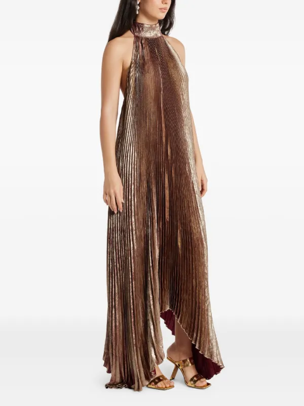 L'idee Olympia Pliss Gown - Gold