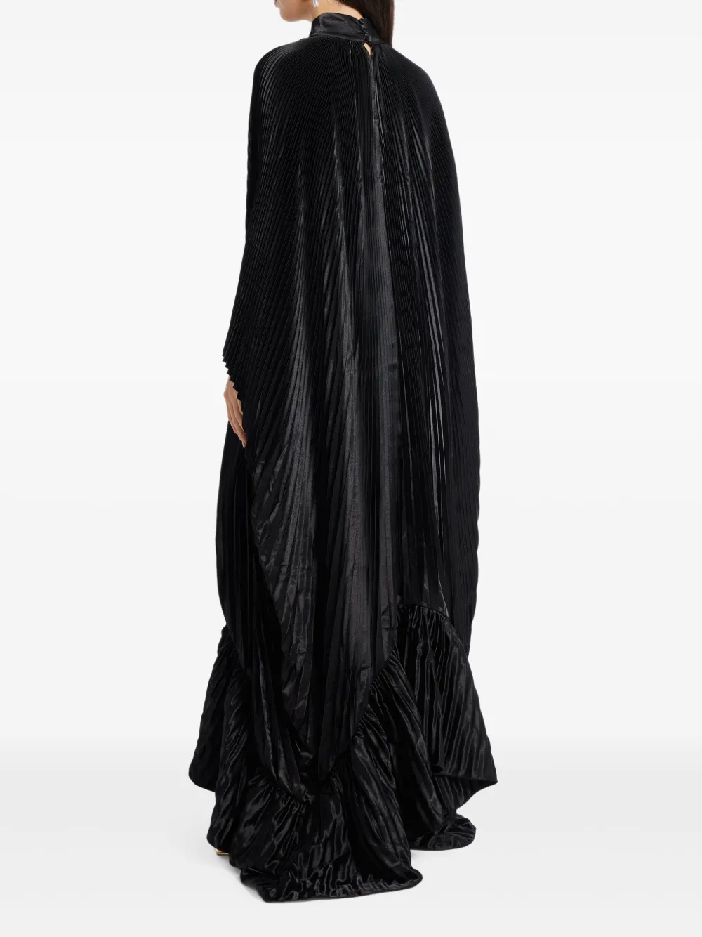 L'IDÉE Empire jurk met ruches en plooien Zwart