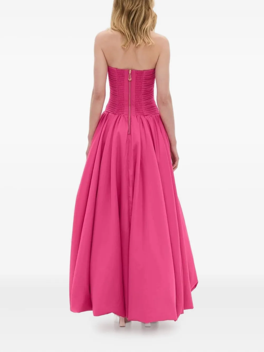 Aje Estelle asymmetrische maxi-jurk met ruches Roze