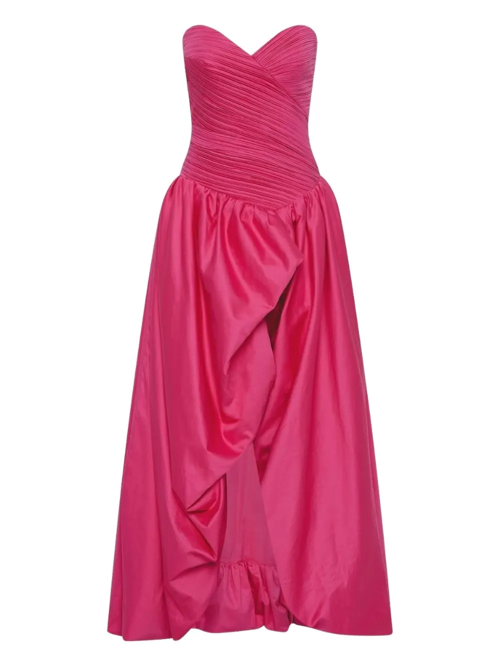 Aje Estelle ruched asymmetric maxi dress | Pink | Image 1