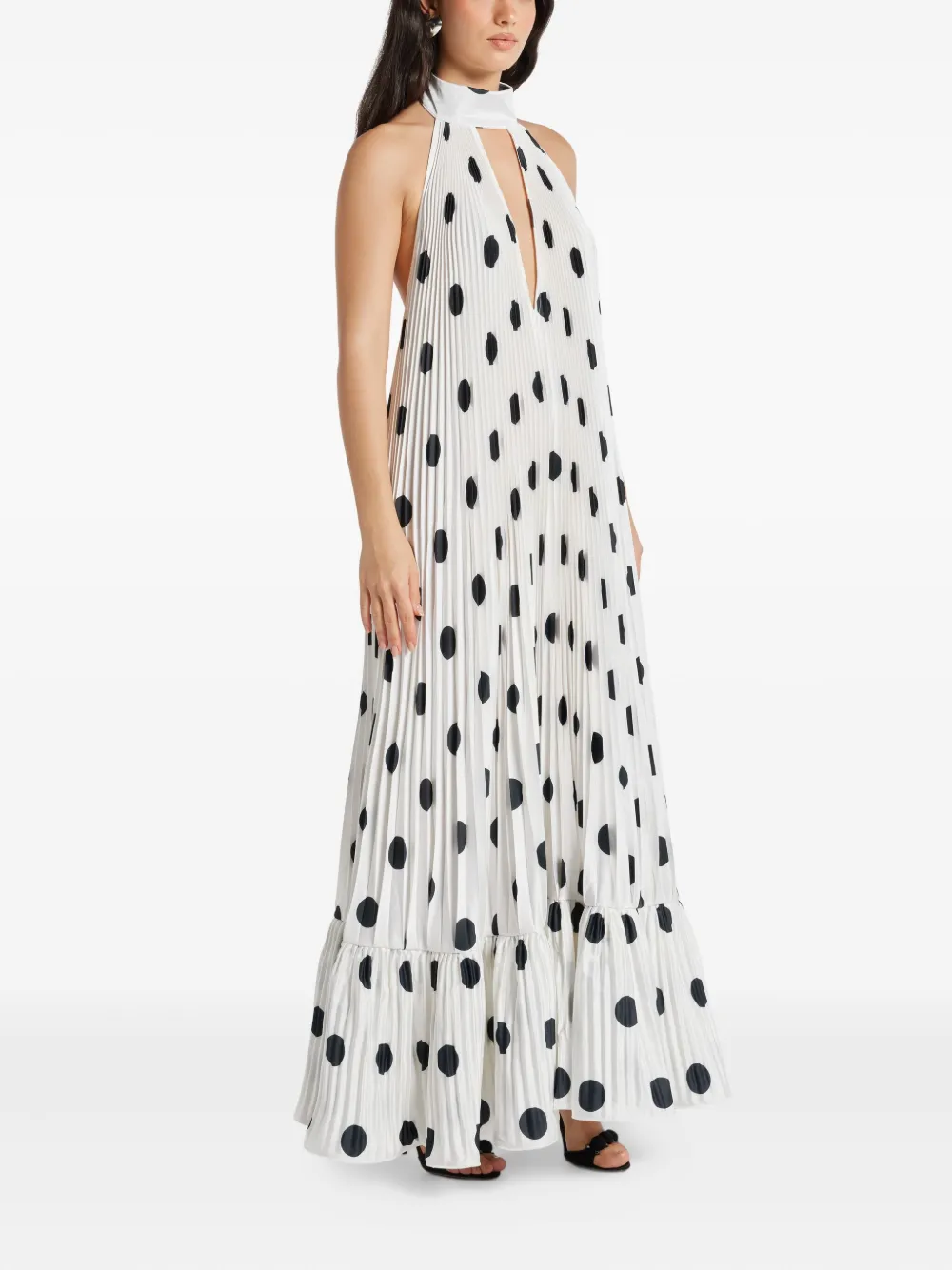 L'IDÉE Libertie polka-dot pleated maxi dress | Cocktail & Party Dresses | Image 2