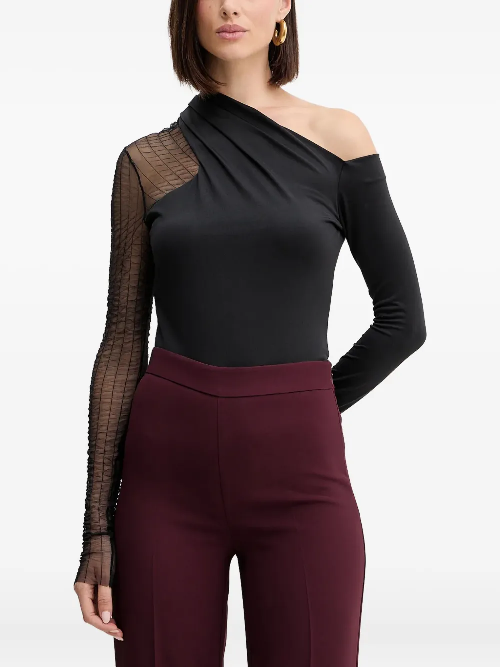SIMONA CORSELLINI one-shoulder top | Black | Image 1