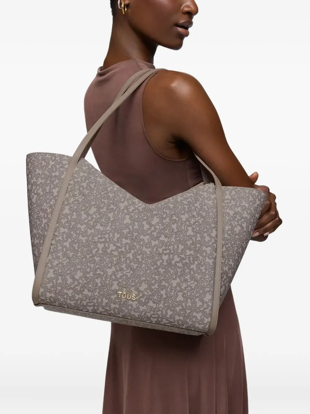 Tous Large Kaos Tote Bag In Gray