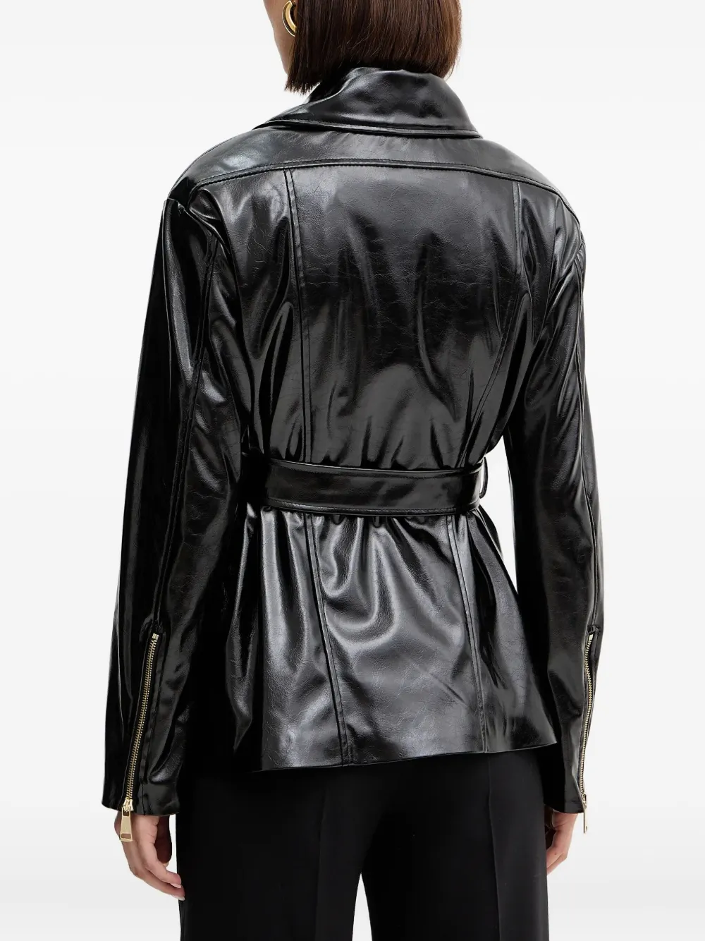  Simona Corsellini Belted Zip-up Jacket - Black 