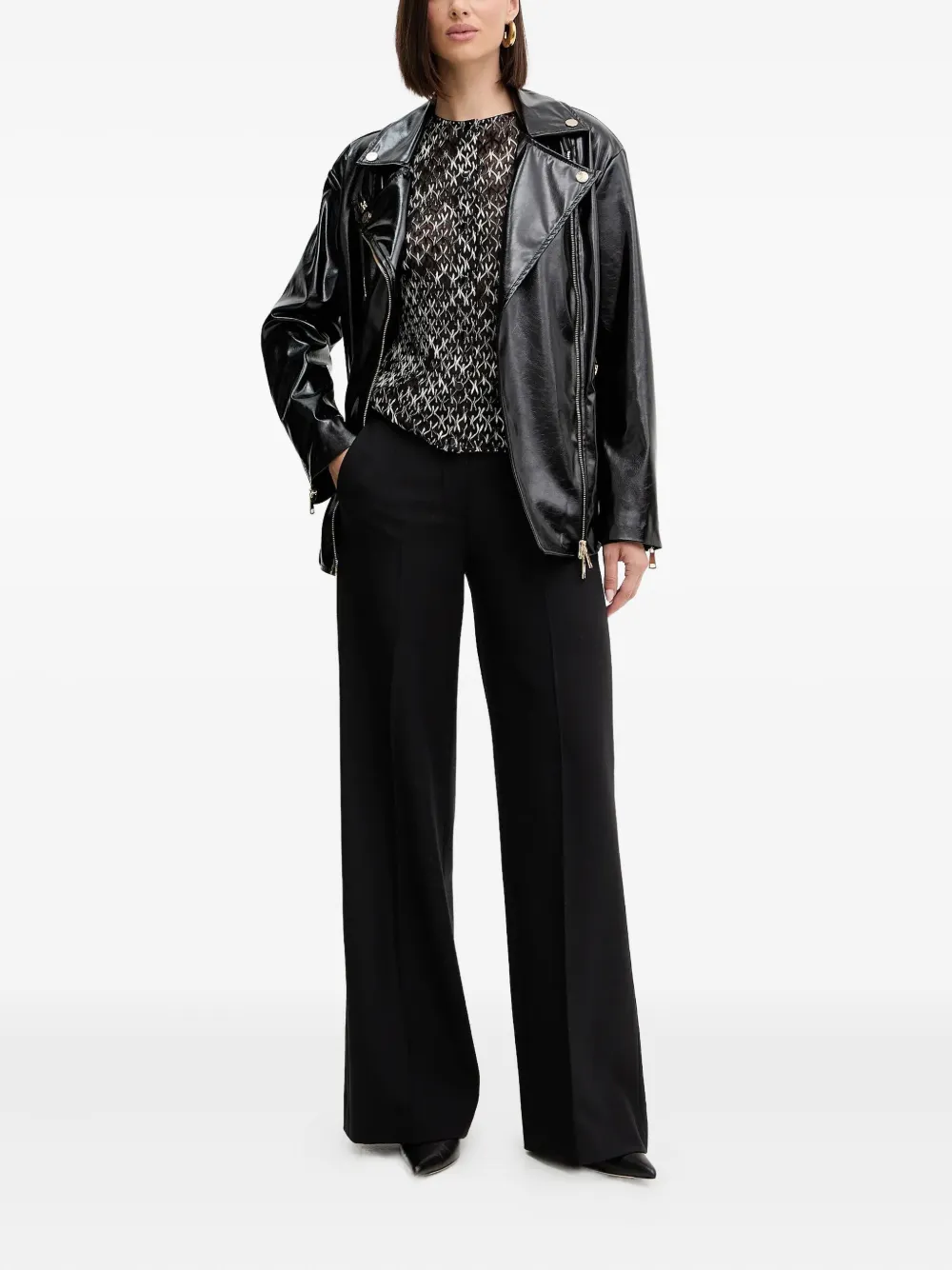 SIMONA CORSELLINI chamarra con cierre y cinturón | Chamarras biker | Image 2