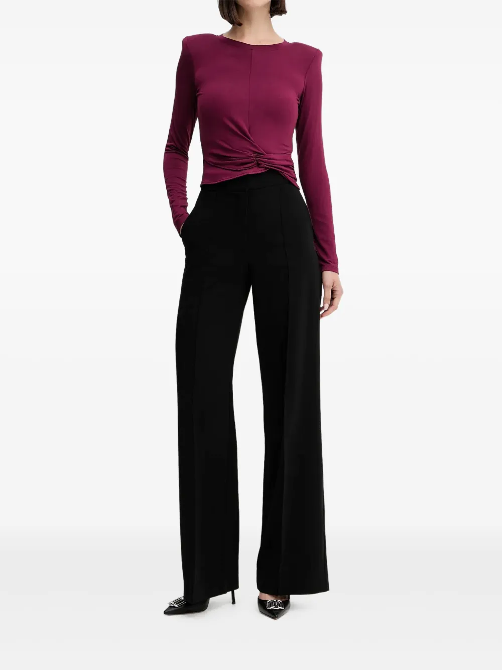 SIMONA CORSELLINI Top met geknoopt detail - Paars