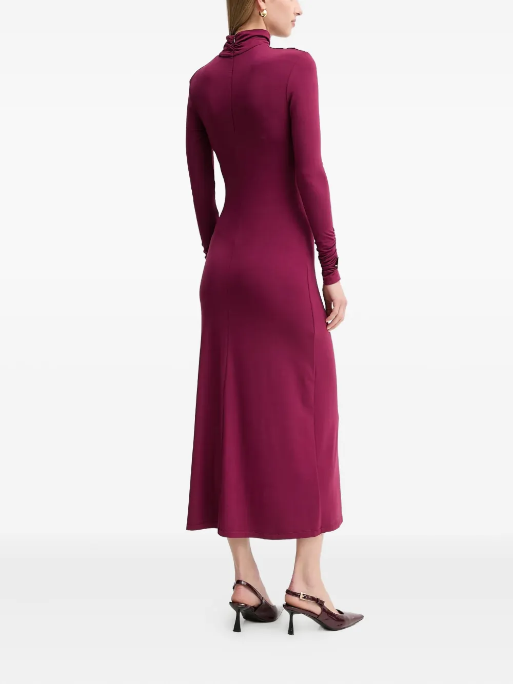 SIMONA CORSELLINI Maxi-jurk met col Paars