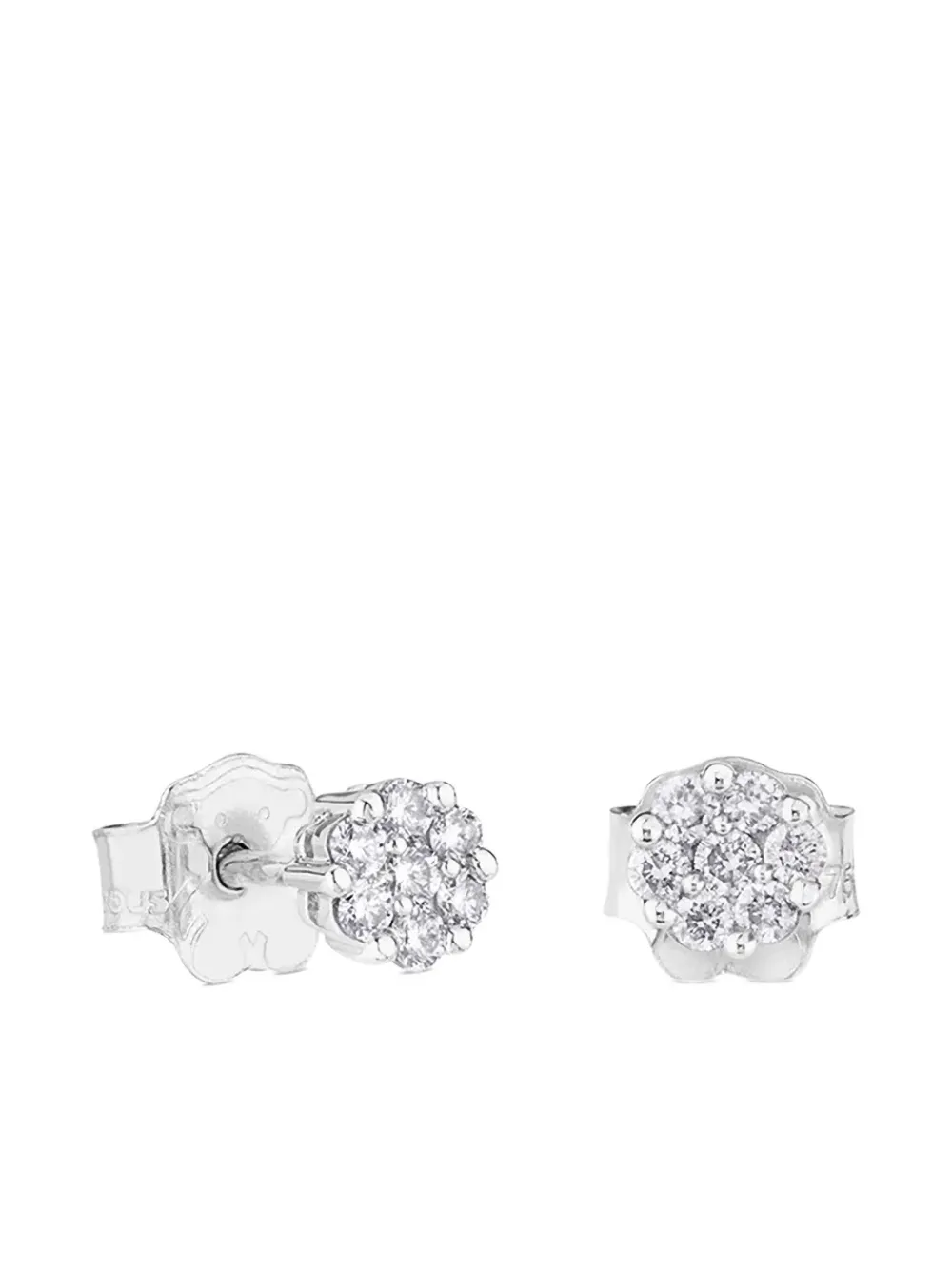 18k White Gold Diamond Stud Earrings