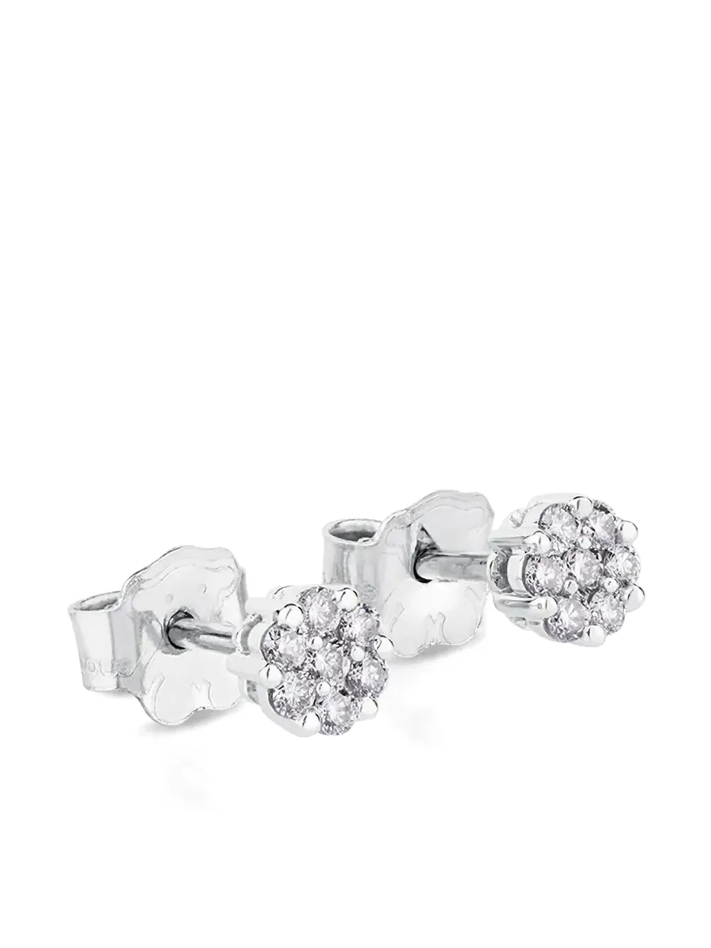 TOUS ダイヤモンド ピアス 18Kホワイトゴールド - シルバートーン TOUS ダイヤモンド ピアス 18Kホワイトゴールド - シルバートーン