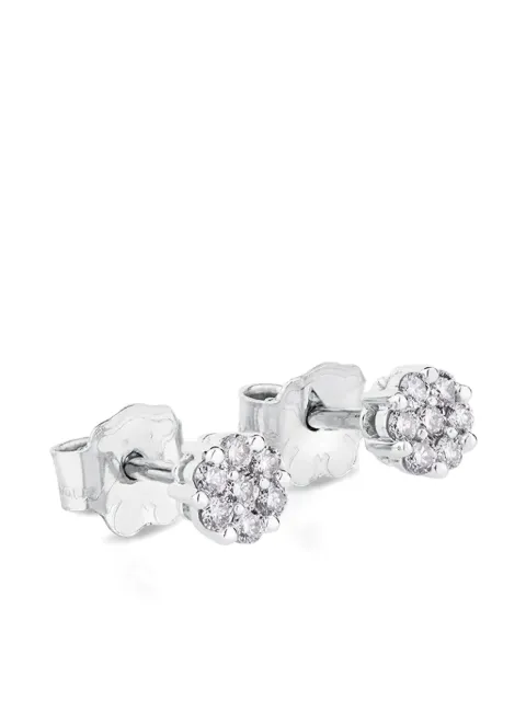 TOUS 18K white gold diamond stud earrings