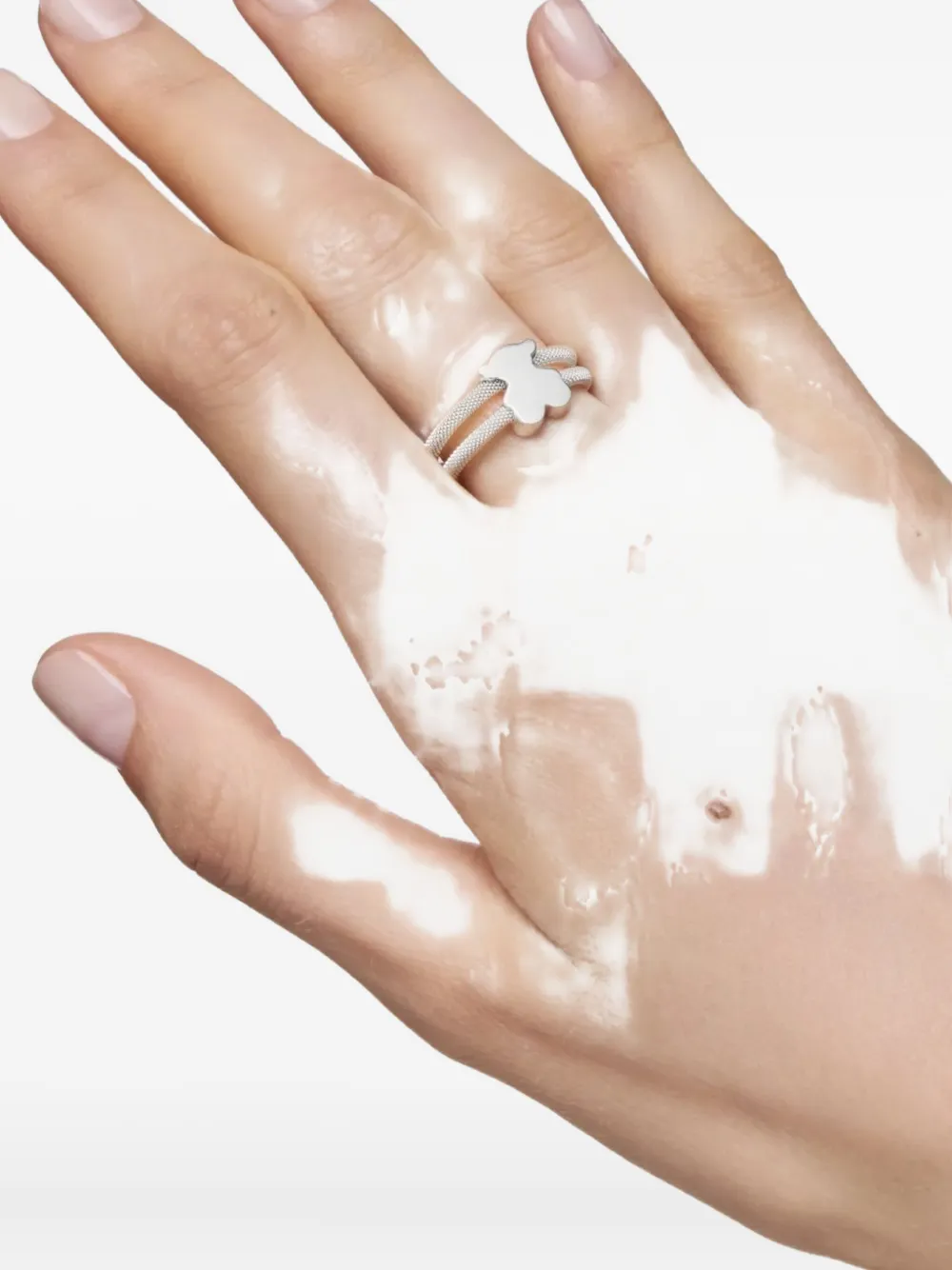 Tous Icon Mesh Ring In Metallic
